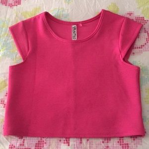 Bright pink croptop